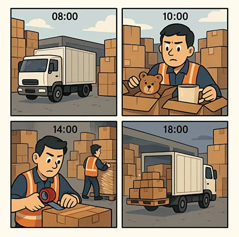 Один день на карго-складе в Китае